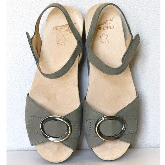 Dansko Stella Ankle Strap Platform Wedge Sandal Women’s Sz EU40/US 9.5-10 EUC - Picture 2 of 12